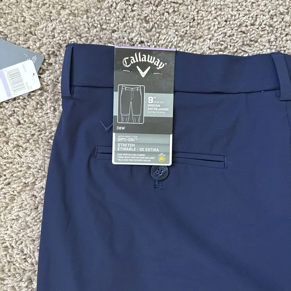 Callaway Shorts Mens 38 Blue Navy Opti Dri 8